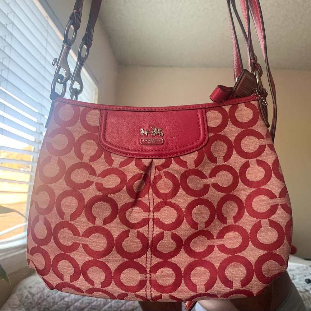 Coach Small Pink Canvas Crossbody Bag